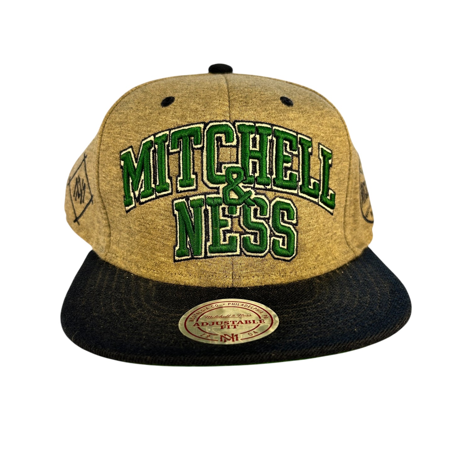 Mitchell & Ness Grey Logo Snapback Cap - Adult