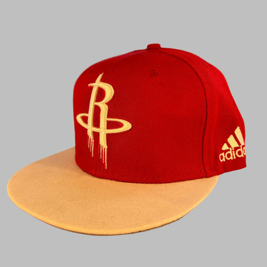 Houston Rockets Red Logo Hardwood Classic Snapback Cap