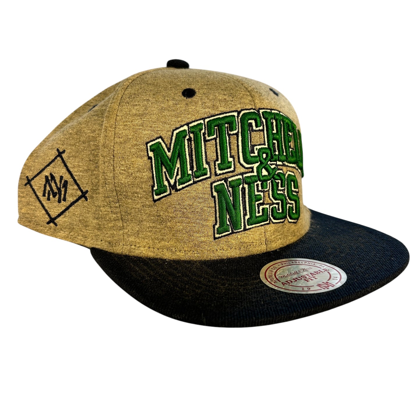 Mitchell & Ness Grey Logo Snapback Cap - Adult