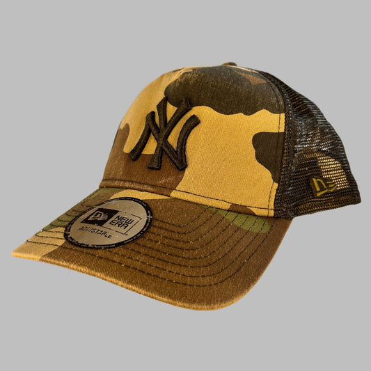 New York Yankees Camo Trucker Cap